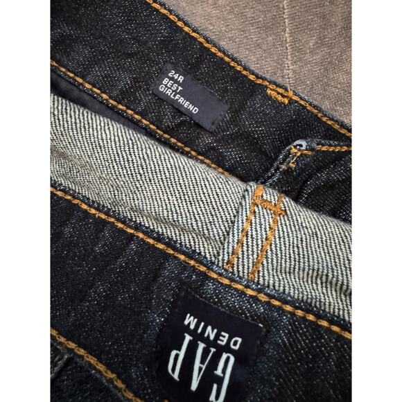 MSRP $79.95 Gap Dark Denim Girlfriend Jeans 24R | SAME DAY SHIP or NEXT DAY - Picture 2 of 5